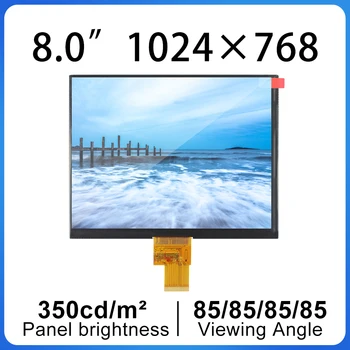 8 hüvelykes LCD képernyő HJ080IA-01E 1024 * 768 IPS hd LCD kijelző LVDS 40 tűs kijelző panelek