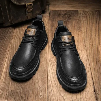 Férfi cipők Őszi könnyű szakácscipők Férfi öltönymunka Fekete alkalmi munkavédelem Bőrcipők Sport A