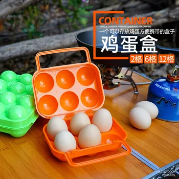 Kültéri 6 rekeszes tojásdoboz hordozható tojásvédő tálca vadonatúj háztartási PP anyag tojástálca