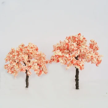 Mikro táj Kis fa modell Mini szimulációs drót Virágfa Tereprendezés Cseresznyevirágfa Mesterséges kézzel készített anyagok