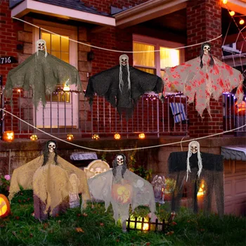 1Pcs Halloween lógó szellem hátborzongató party kellékek horror koponya szellem komor kaszás dekoráció Halloween dekoráció
