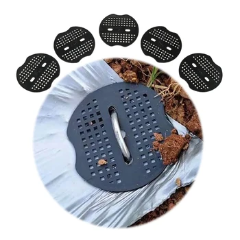 50db / tétel U-alakú csiszolt körömtömítések 6,8 * 6,5 cm újrafelhasználható műanyag kerti vágott csap tömítés záró alátétek gyepszőnyeg védelme