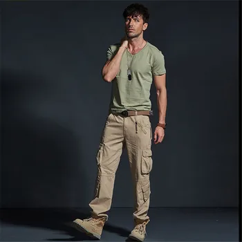 Új márka taktikai nadrág Férfi katonai álcázó rakománynadrág plusz méret Több zsebes overallok alkalmi Pantalones Férfi munkanadrág