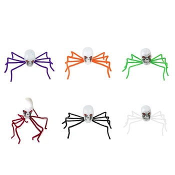 Koponyapókok Halloween dekorációk Pókok ijesztő pókok Prop Kültéri Halloween G2AB