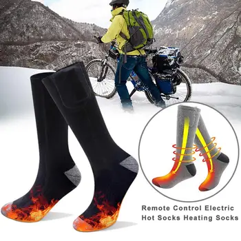 Újratölthető fűtött zokni Újratölthető elektromos fűtött zokni hőmérséklet-szabályozással 2200mAh akkumulátoros extra vastag