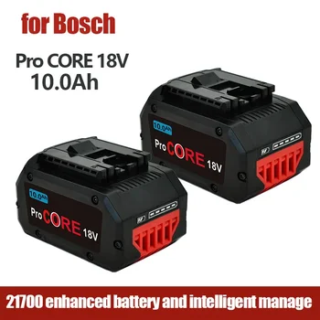 100% kiváló minőségű 18V 10.0Ah lítium-ion csereakkumulátor GBA18V80 Bosch 18 Volt MAX akkumulátoros szerszámgépfúrókhoz