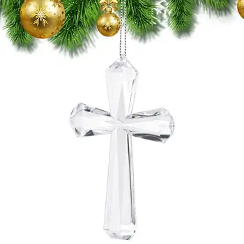 Kereszt díszek Karácsonyfa Téli karácsonyi témájú partik Jézus Krisztus keresztezi az ünnepi vallási ajándékot ajtók dekorációjához