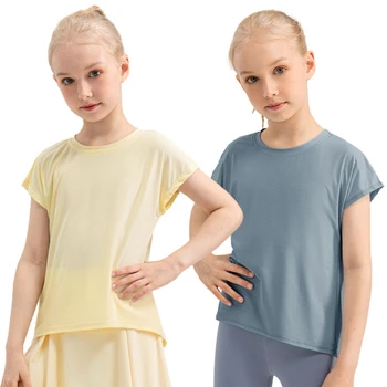 Trendy Performance pólók Dry Fit ruházat Tech pólók Rövid ujjú lányok sportjai Top Quickdry sport aktív ruházat gyerekeknek Tizenéveseknek