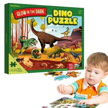 Karácsonyi kirakós játékok Ragyognak a sötétben Dinoszaurusz puzzle gyerekeknek 24 napos karácsonyi adventi naptár kirakós játékok 1008Db