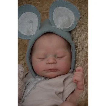 48CM Újjászületett baba baba alvó baba Timothy Genesis kézzel festett haj 3D bőr látható vénákkal Gyűjthető művészeti baba