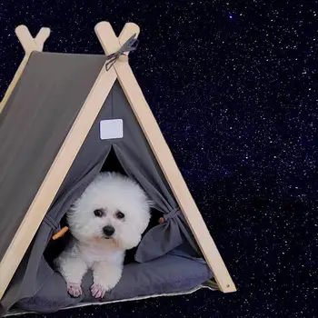 Luxus pop-up design kisállat sátorfészek kis faházzal