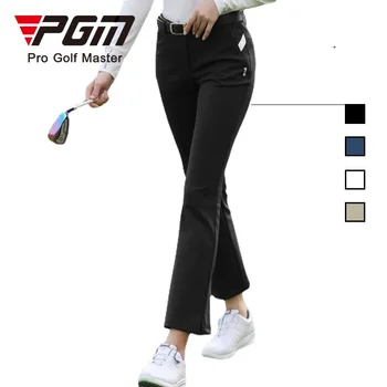 PGM Női golfnadrág Vízálló derékközép alkalmi nadrág Quick Dry légáteresztő sporttal Stretch Black Khaki Tengerészkék Fehér