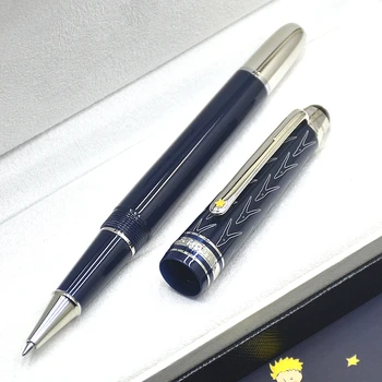 Special Edition Petit Prince 145 Rollerball Pen MB kék gyanta és fémfaragó irodai írótinta töltőtoll sorozatszámmal