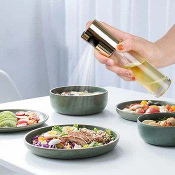 YOMDID olajspray palack hordozható olívaolaj szójaszósz ecet permetező fűszerek Injektor palack praktikus konyhai grillező eszköz