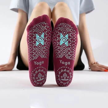 3 Pár légáteresztő súrlódásgátló női jóga zokni szilikon csúszásmentes pilates barre lélegző sportzokni tánc zokni pilates zokni