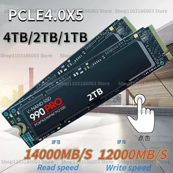 Hordozható SSD M2 NVME 2TB 990 PRO SSD 4TB 1TB 14000MB/S Belső félvezető-alapú meghajtó HDD Merevlemez M.2 laptophoz Számítógép PS5 PS4