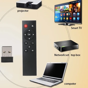 2.4G univerzális távirányító USB vezeték nélküli vevő Smart TV-hez, Android TV dobozhoz, Mini PC-hez, HTPC-hez