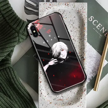 Anime Kaneki Tokyo Ghoul Art Glass puha szilikon telefontok tok tok fedél iPhone SE 6s 7 8 Plus X XR XS 11 12 13 Mini Pro Max