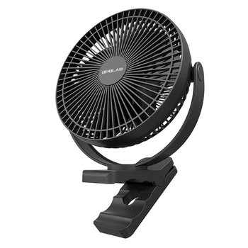 OPOLAR hordozható ventilátor 10000MAh Újratölthető USB asztali ventilátor Kis mini csendes asztali ventilátor irodai otthoni hálószobához, erős légáramlás, fekete