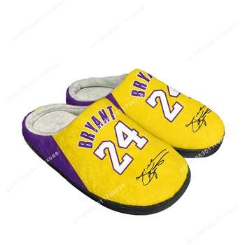Los Angeles kosárlabda Kezdőlap Pamut papucs Férfi Nők Fekete Mamba Bryant NO 24 Plüss hálószoba Melegen tartani Cipő Papucs egyedi cipő