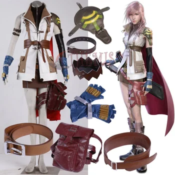 Athemis Final Fantasy XIIIFF13 Lightning Eclair Farron cosplay Custume Kiváló minőség Ugyanaz, mint az eredeti karakter