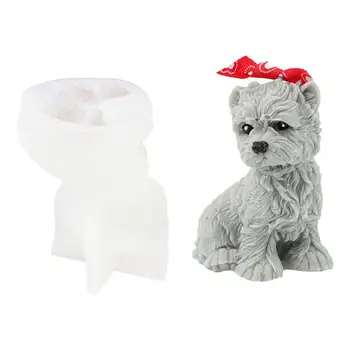 uszkár torta forma 3D tartós uszkár kutya szilikon forma uszkár kutya penész dekoráció gipsz gyertya aroma fondant habhoz