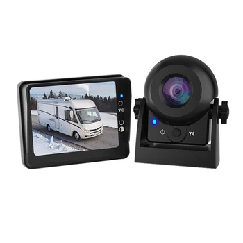 WiFi vezeték nélküli tolatókamera 4,3 hüvelykes LCD monitorral IP68 vízálló autó visszapillantó kamera készlet személygépkocsihoz