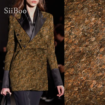 Siiboo uniqu fa minta műselyem alappal ragasztva vastag szövet nőknek férfi kabát nadrág tervezői stílus sp6468