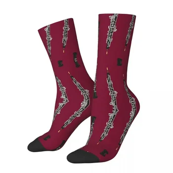 oboa sötétvörös zoknin Harajuku Kiváló minőségű harisnya egész évszakos zokni kiegészítők uniszex karácsonyi ajándékokhoz