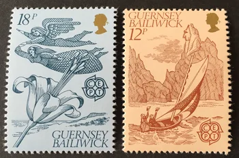 2Db/set New Guernsey Post bélyeg 1981 Néptánc metszet Postaköltség bélyegek MNH