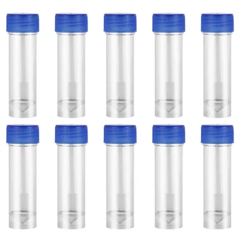 Hemobllo 10DB praktikus műanyag mintatartó csésze széklettartály 25-30ml címke nélkül Laboratóriumi orvosi felhasználás