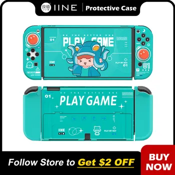 IINE Cool Summer TinyTako Series OLED védőtok tok tartozékok Kompatibilis Nintendo Switch