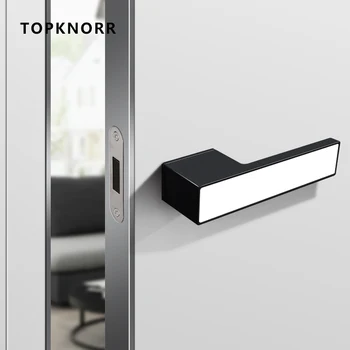 TOPKNORR szoba ajtózár beltéri mágneses némítás ökológiai ajtózár fa ajtó hálószoba WC háztartási ajtózár ajtófogantyú