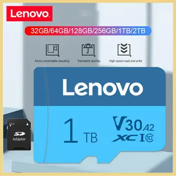Lenovo 2 TB SD / TF memória flash kártya 1TB 512GB 256GB Class10 Micro tarjeta SD kártya 128GB hordozható tároló memóriakártya Mobiltelefon