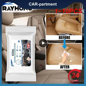 1 ~ 10PCS autó belső tisztítókendők tisztító eszköz többfunkciós műszerfalhoz ülés bőr konzol szőnyeg eldobható automatikus