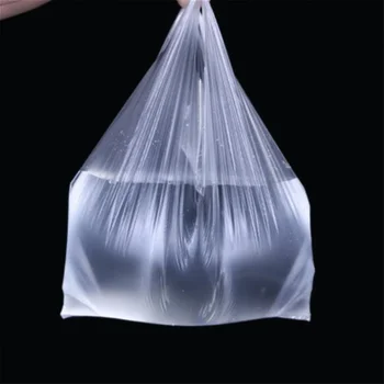 Hasznos műanyag bevásárlótáska 100Db átlátszó bevásárlótáska Szupermarket műanyag zacskók Élelmiszer-csomagolás Ajándékdoboz csomagolás