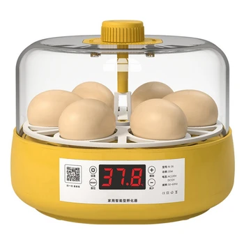 Mini madár inkubátor Automatikus otthoni inkubátor Automatikus inkubátor Elektromos gyermek csirke madár, 6 tojás, EU dugó tartós