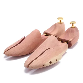 1 pár fa cipőfa formázó formák hordágy Twin Tube cipőtartó cipőhordágy, amelyet himalájai cédrus fa cipőfák készítettek