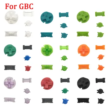 Új 16 színű gombok GBC A B D-Pad gombokhoz bekapcsolt be/ki gombokkal Kezelők Gameboy Color játékkonzol tartozékokhoz