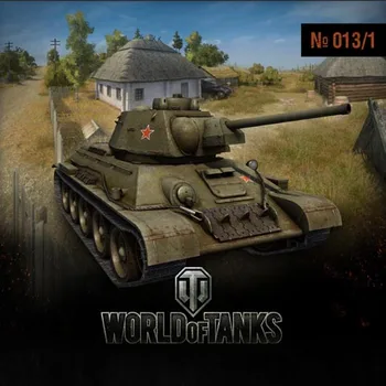 Wot Tank World No. 13-1 T-34 Tank Paper Model Handmade DIY