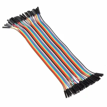 40PCS Dupont vezeték színes csatlakozó kábel 2,54mm 1P-1P Arduino-hoz JÓ MINŐSÉG