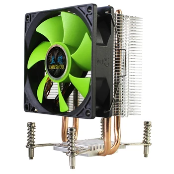 LANSHUO CPU hűtő 2 hőcső Ultra csendes hűtőventilátor CPU radiátor LGA 2011 X79 X99 X299 (3PIN egyventilátoros)