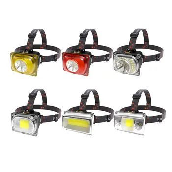 Hordozható 3 üzemmódú COB LED fényszóró USB töltés Kültéri kemping Horgász fényszórók Munka karbantartás Keresőlámpa lámpás zseblámpa