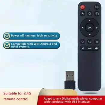 BPR1S Plus BLE 5.0 Air Mouse hangos távirányító 2,4 GHz-es vezeték nélküli távirányító Gyro-val Android TV Box / PC-hez