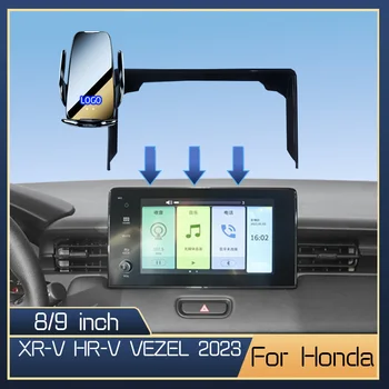 Honda XR-V HR-V VEZEL 2023 vezeték nélküli töltéshez Automatikus rögzítés GPS navigációs tartozékok 8/9 hüvelykes rögzített képernyőtartó