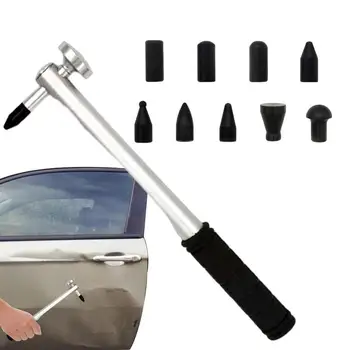 Car Dent javító kalapács Auto Body javító szerszámkészlet autóhorpadásjavító lehúzóhoz Rozsdaálló alumínium horpadáseltávolító kalapács 9 fejjel