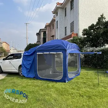 Teljesen automatikus Pop Up Pergola hátsó csomagtartó sátor autó oldalsó napellenző szúnyog- és esőálló kültéri kemping SUV terepjáró