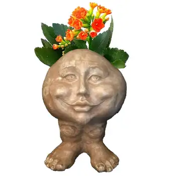 Petunia mama az arc humoros szobor ültetőedény