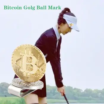 Golf kiegészítők Mágneses kalapcsipesz Mark Bitcoin alakú Golf Mark