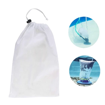 2Pack úszómedence szűrőzsákok Porfolt levélgyűjtés Finom hálós zsákok Beltéri kültéri úszómedence tisztító készlet